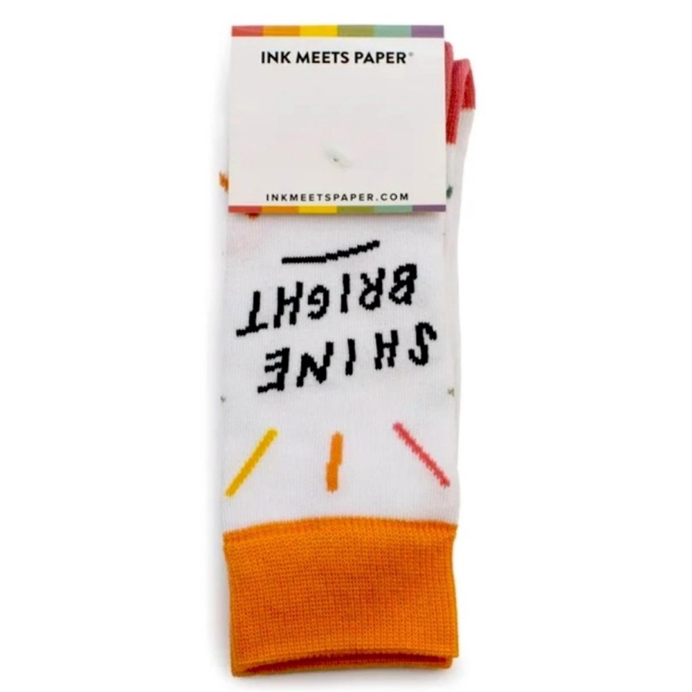 Ink Meets Paper Shine Bright Socks 1 Pair Crew Length